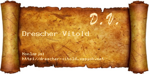 Drescher Vitold névjegykártya